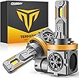 Termitor H11/H9/H8/H16 LED Bulbs, 800% Ultra-Brightness, Real 1:1 Halogen Mini Size, 10-Year Extended Lifespan, 6500K White Illumination for Automotive H11 Fog Lights, Plug and Play, Pack of 2