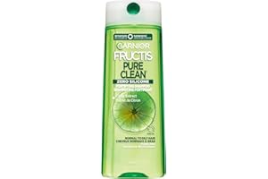 Garnier Fructis Pure Clean Zero Silicone Fortifying Shampoo for Normal to Oily Hair, with Citrus Extract, 650mL