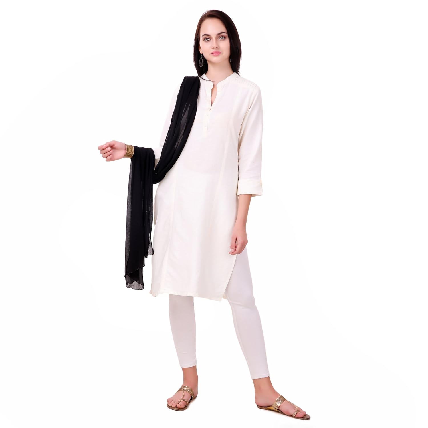 queenemara plain chiffon dupattas for women