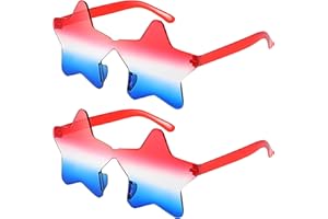 XiawaLangzhuo 2 Pair Star Shaped Sunglasses Transparent Color Star Glasses Pentagram Glasses for Women Children Party Favor