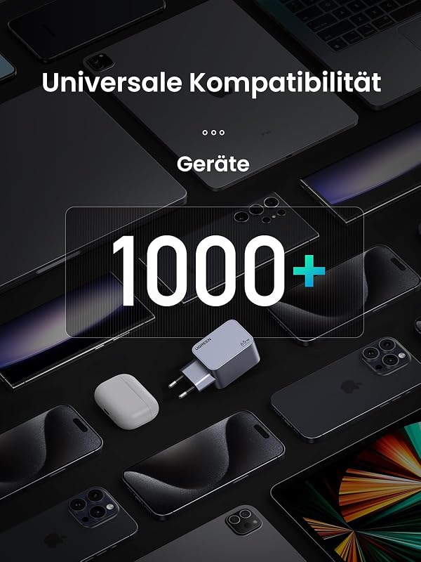 Nexode Pro USB C Ladegerät 65W, Mini GaN Charger 3-Port