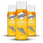 Scotchgard Water &amp; Sun Shield Outdoor Fabric Protector Spray, UV Protection and Water Protection for Patio Furniture, Upholstery &amp; More &ndash; 10.5 oz Aerosol (3 Cans)