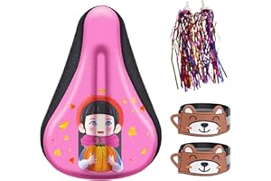 DINTSTYLE Kids Bike Seat Cushion, Kids Bike Seat Cover, Super Soft & Comfortable Cushion, Universal Fit for Boys/Girls Bicycles