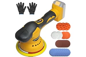 Cordless Car Buffer Polisher for Dewalt 20V Battery, 8 Variable Speeds Buffer Polisher Kit, 5500RPM Orbital Polisher for Car/