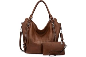 REALER Tote Bag for Women PU Leather Shoulder Bags Fashion Hobo Bags Large Purse and Handbags with Adjustable Shoulder Strap