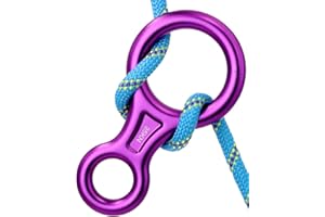 CyberDyer 35KN Figure 8 Descender, Rescue Figure 8 Rappelling Gear Belay Device Aviation Aluminum Rigging Plate for Climbing Belaying and Rappelling