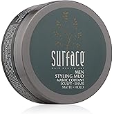 SURFACE Hair Men Styling Mud - Flax and Bamboo Provide Flexible Strong Fibers to Shape Sculpt and Hold Your Matte Style - 2.25 oz