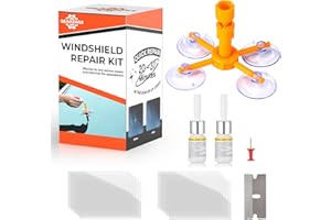 Geartronics Windshield Repair Kit Ungraded Windshield Glass Crack Repair Tools with 2 Bottles Fluid of Resin Quick Fix for Chips, Cracks, Bulls-Eye, Star-Shaped Crack