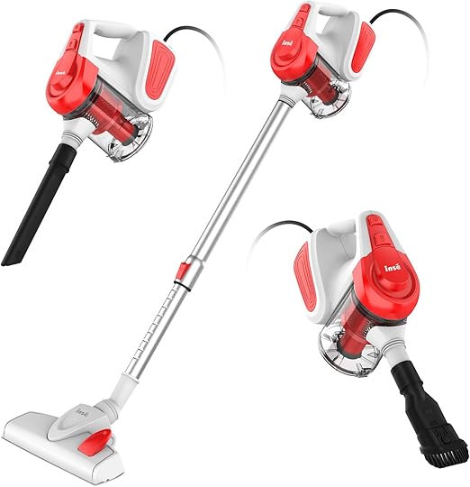 INSE Vacuum Cleaner, 18 KPa 600W Corded Vacuum Cleaner, Lightweight