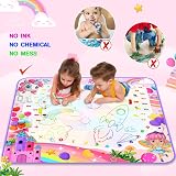 LOYO Water Doodle Mat 105x100cm Unicorn No Mess Drawing with Pens Stamps view 3