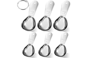 Smithcraft Coffee Scoops Set of 6, Stainless Steel Coffee Scoops, 3 Coffee Tablespoons (30ml), 3 Measuring Tablespoons (15ml) Coffee Measuring Spoons for Tea, Sugar, Spice ect (3x15ml+3x30ml Scoops)