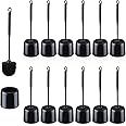 Roshtia Toilet Brush and Holder Set Toilet Brush for Bathroom Toilet Bowl Brush with Caddy Toilet Scrubber for Deep Cleaning, 14.57 Height(Black, 12 Sets)