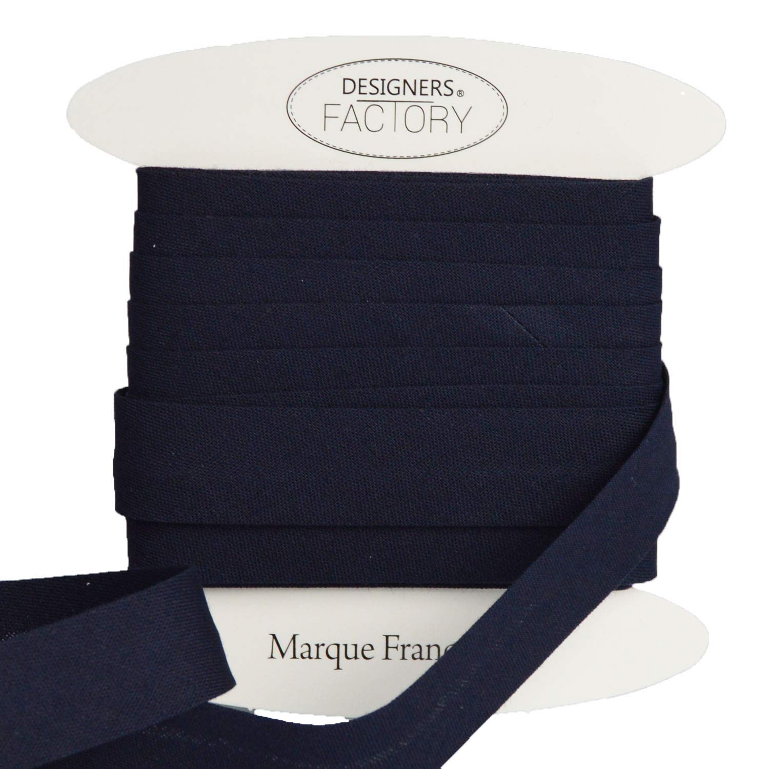 designers-factory Beautiful Quality Plain Cotton Bias Binding - Cotton Bias Binding - available in several colours and two sizes (By 10 meters, Dark blue)
