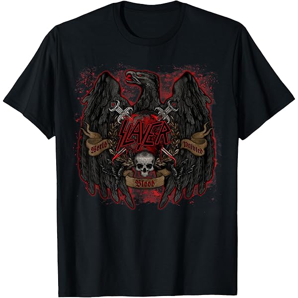 Amazon.com: Slayer – Barbed Wire Eagle T-Shirt : Clothing, Shoes