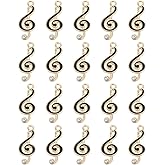 uxcell Enamel Music Charm, Musical Note Charm Metal Bulk Alloy Notes Symbols Pendants for Bracelet Earring Necklace Keychain DIY