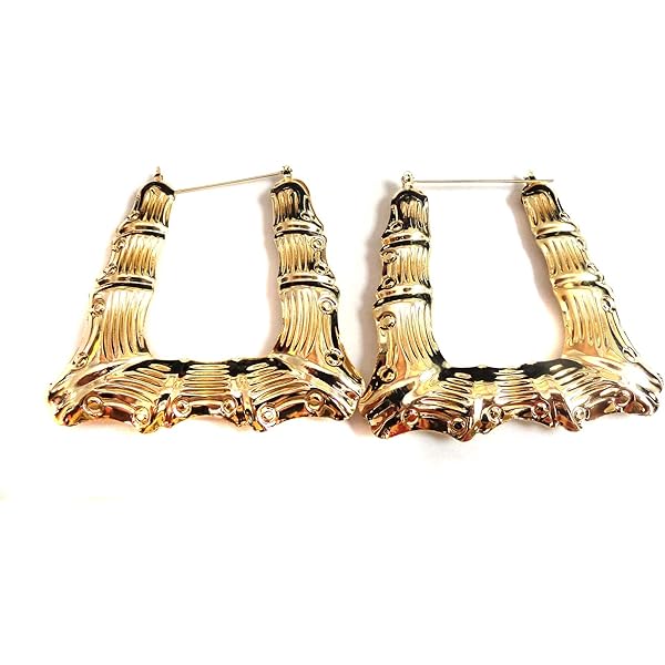 Yomhary 2.5 In Gold 90s Large Bamboo Hoop Earrings For Women - Foto 9