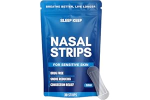 SLEEP KEEP Extra Strength Nasal Strips to Stop Snoring | Sleep Nose Strips for Breathing Relief and Anti-Snore Support | Opens Airways for Deeper Rest | Comfortable and Stays On - Clear 30 Pack