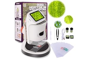 OOZSTAR Microscope for Kids, 1000x Handheld, 2.0-inch Color Screen, Portable Educational Gift, Children's Microscope for 8-12 Year Olds