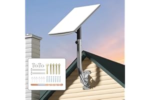 LIKDAY Adjustable Starlink Mounting Kit, Starlink Roof Mount, Mount Bracket for Starlink V2 (Gen 2) Internet Kit Satellite,Starlink Mounting Kit for Wood, Stucco, Concrete & Brick, 33 lbs Max Load