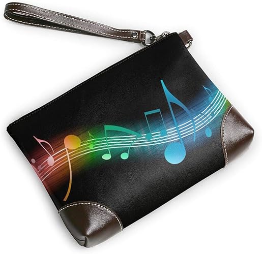 Amazon Yamajdr 小物入れmusic Note フラットポーチ トラベルポーチ バッグインバッグ 本革 レザー 小物 化粧 ブランド 人気 メンズ レディースone Size Yamajdr シューズ バッグ