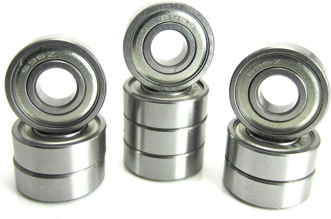 6x15x5mm Precision Ball Bearings ABEC 3 Metal Shields (10) 696-ZZ