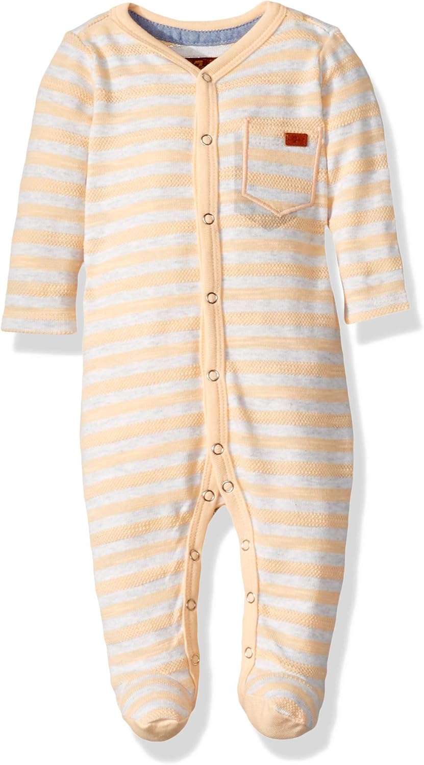 7 For All Mankind BabyBoys Striped Footie Pajama Amazon.ca Clothing