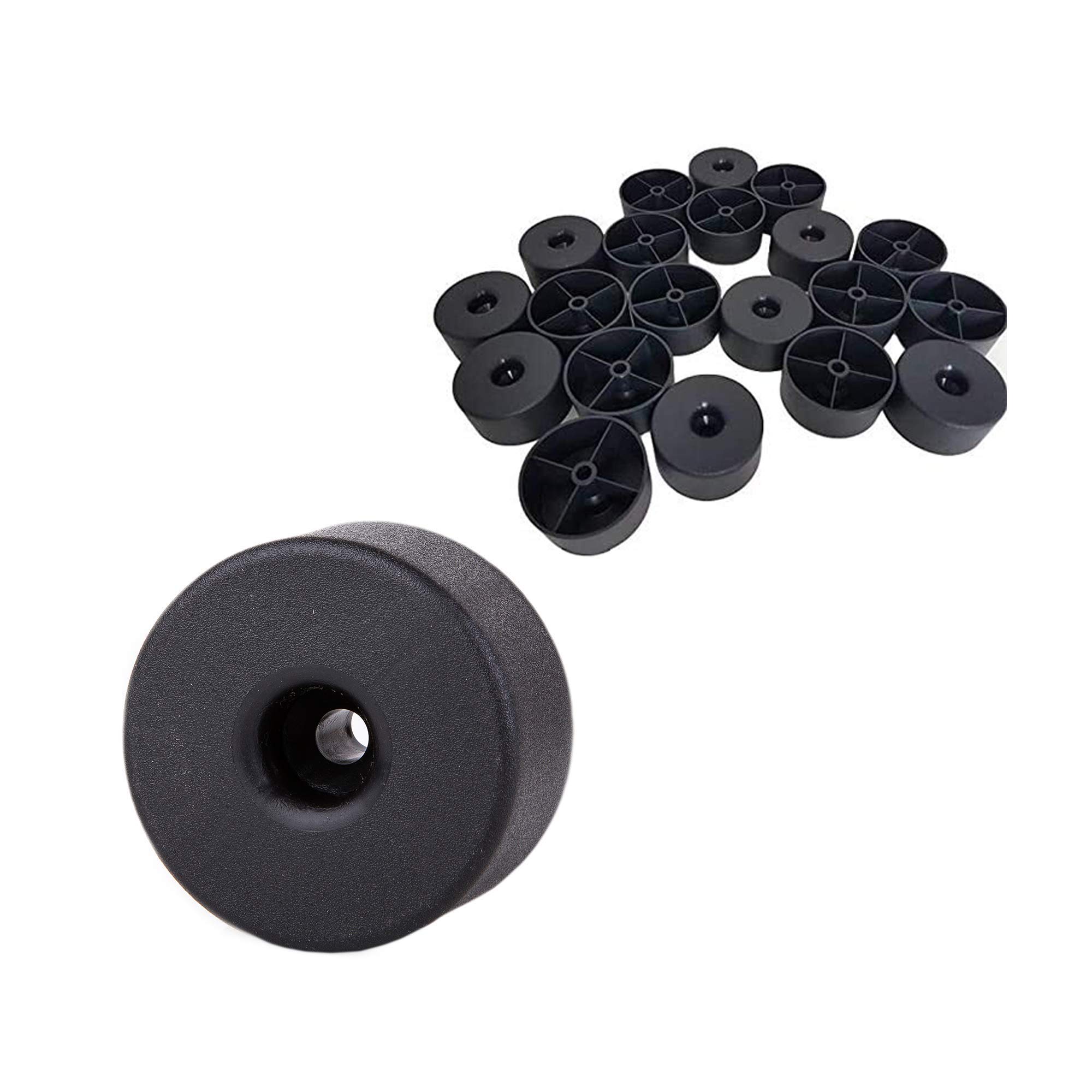 (Pack of 50 pcs) Furniture Legs | Round, Material Plastic Screws not Included