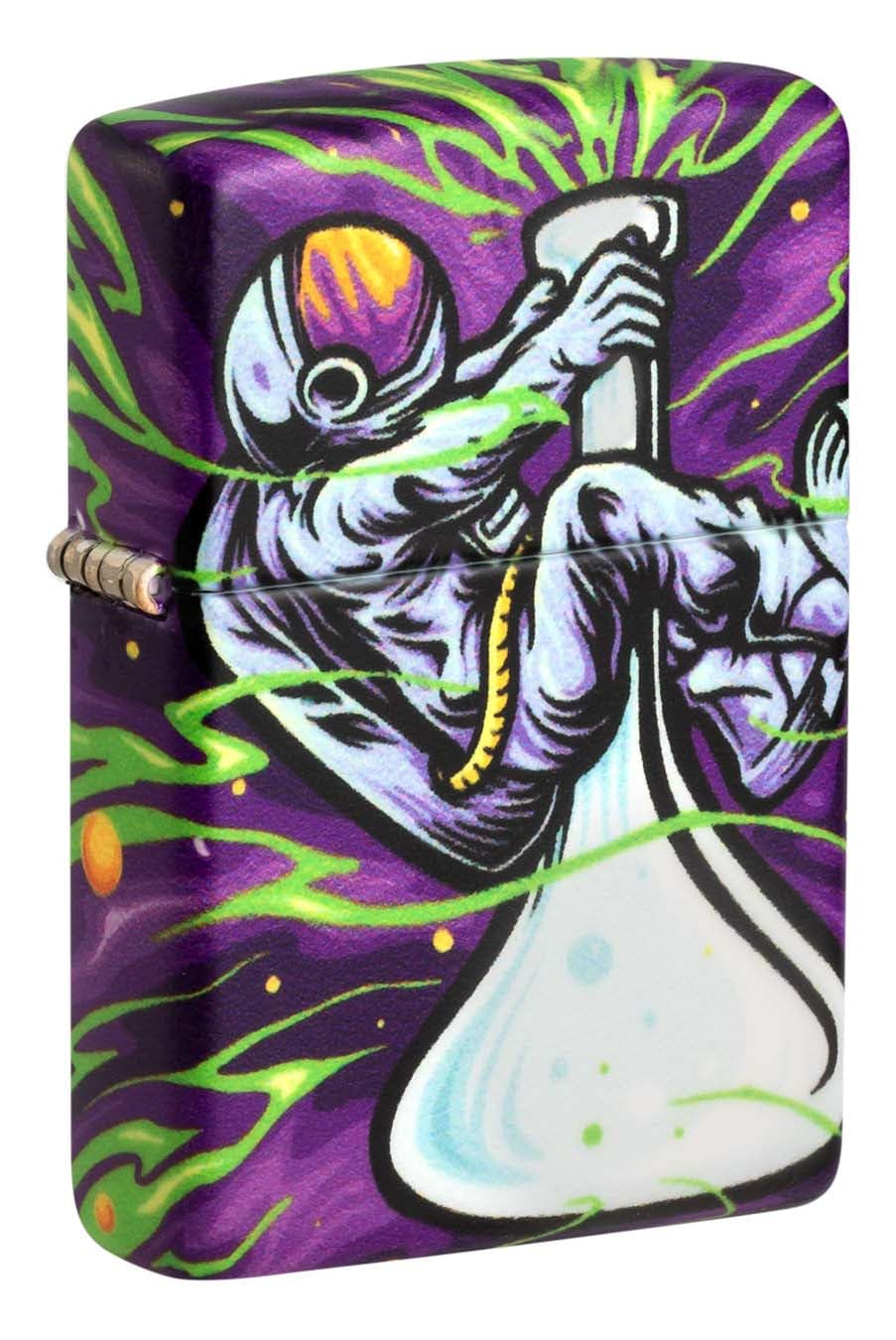 Zippo Windproof Lighter - Space Out Model - Multicolour with 540 Colour Print - Refillable - Reusable - Windproof Design - Gift Box - Metal - Made in USA