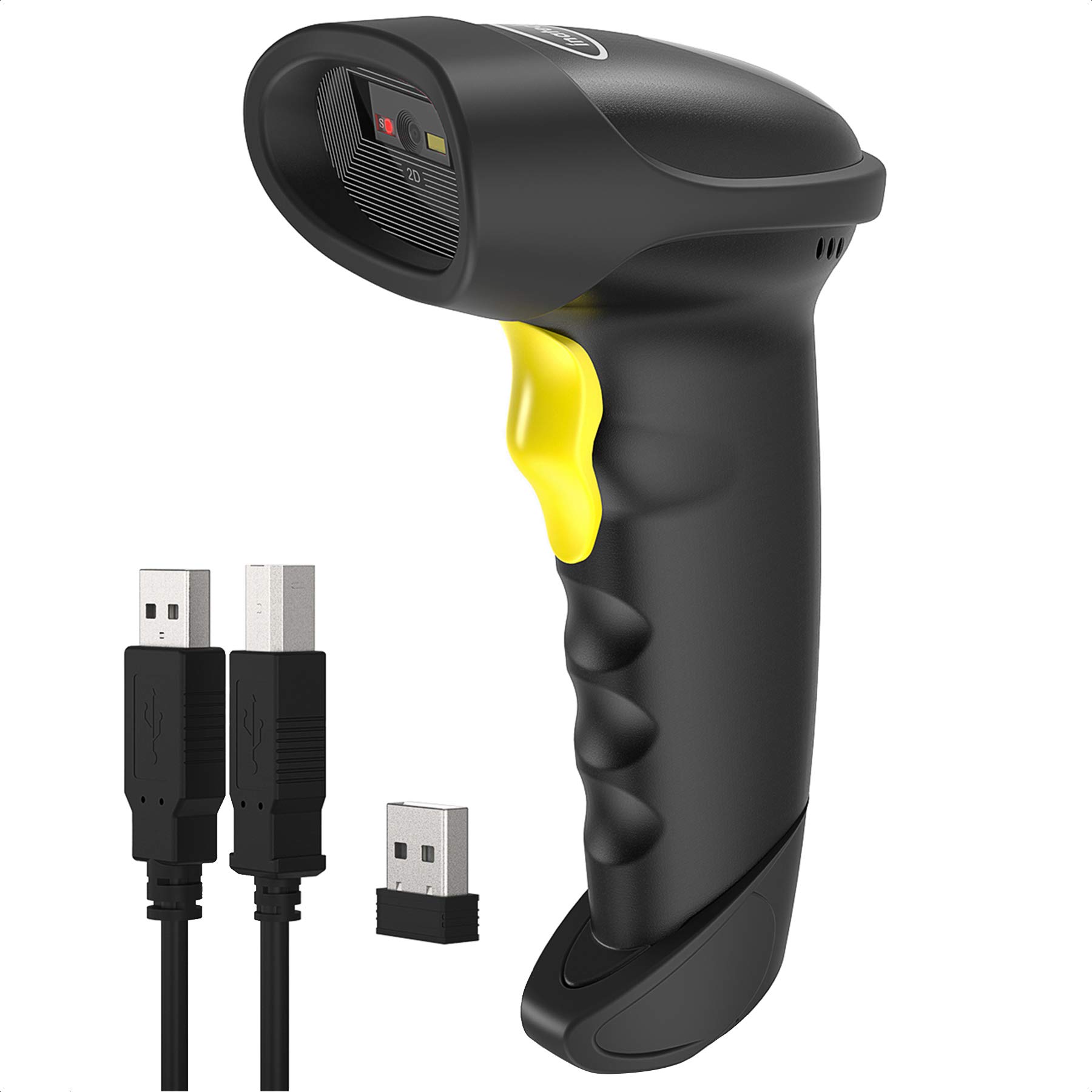 Inateck 2D Barcode Scanner Wireless, Bluetooth QR Code Scanner, 2D Imager with 2000mAh Battery, BCST-50