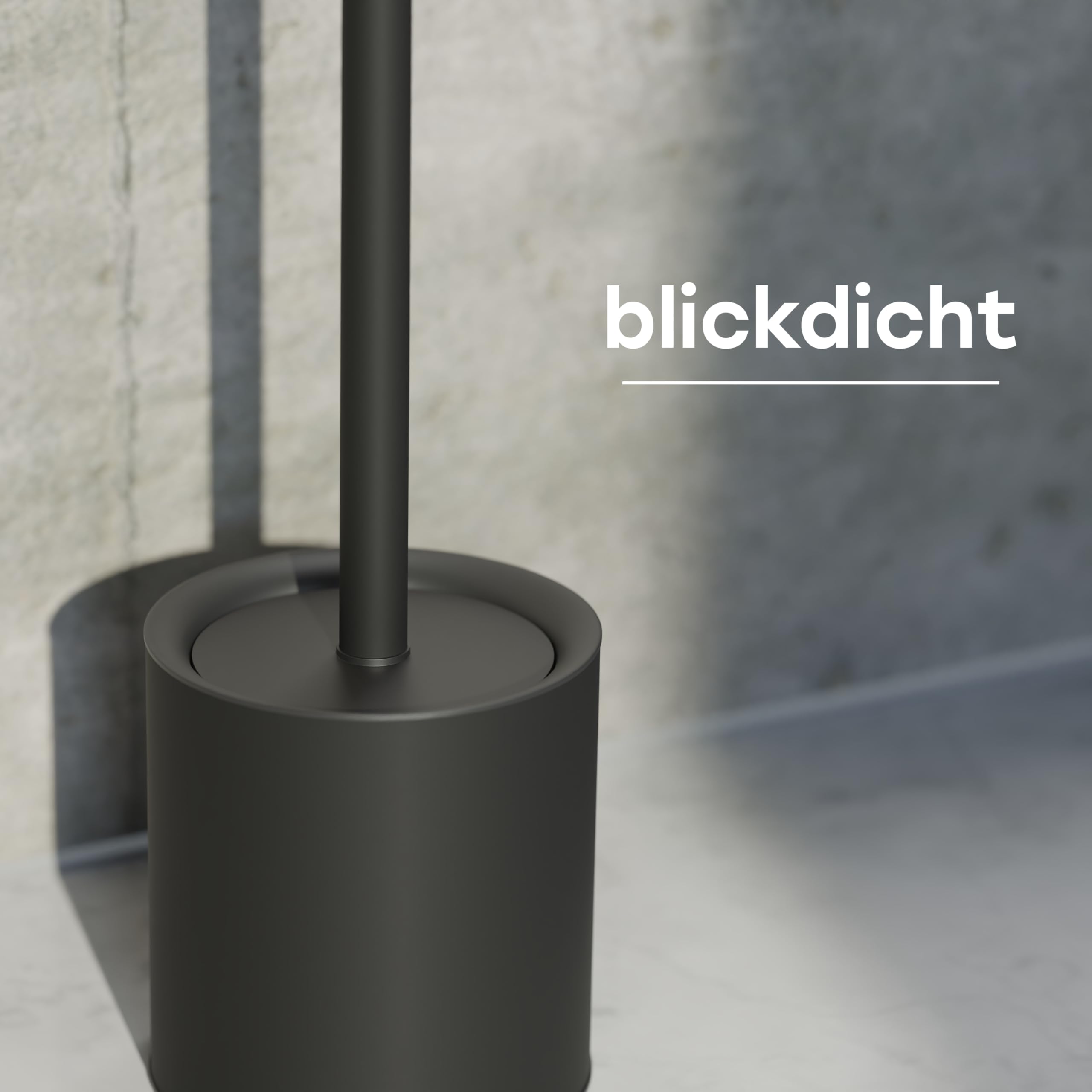 SAVEGA - Klobürste Silikon Edelstahl - Antibakterielle Toilettenbürste mit stilvollem WC Bürstenhalter - Design WC Bürste Silikon mit Spritzschutz - Klobesen - Toilet Brush (Schwarz) 4