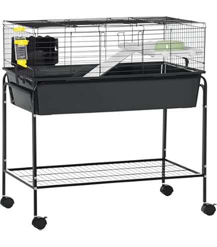 SAVIC Ambiente Animal Cage with Hay Rack, Small, 100 x 50 x 43 cm