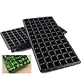 AIFUSI 10 Pack Seed Starter Kit, 72 Cell Seedling Trays Gardening Germination Plastic Tray Nursery Pots Mini Propagator Plant Grow Kit Plug Tray Starting Trays for Seedling Germination