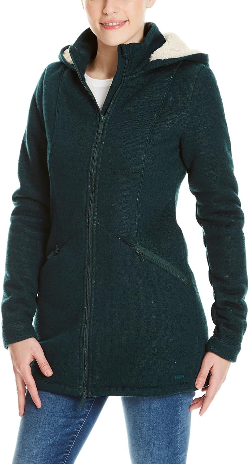 Bench Women's Bonded Long Teddy Jacket Sweat, Green (Dark Green Gr163), XLarge Amazon.co.uk
