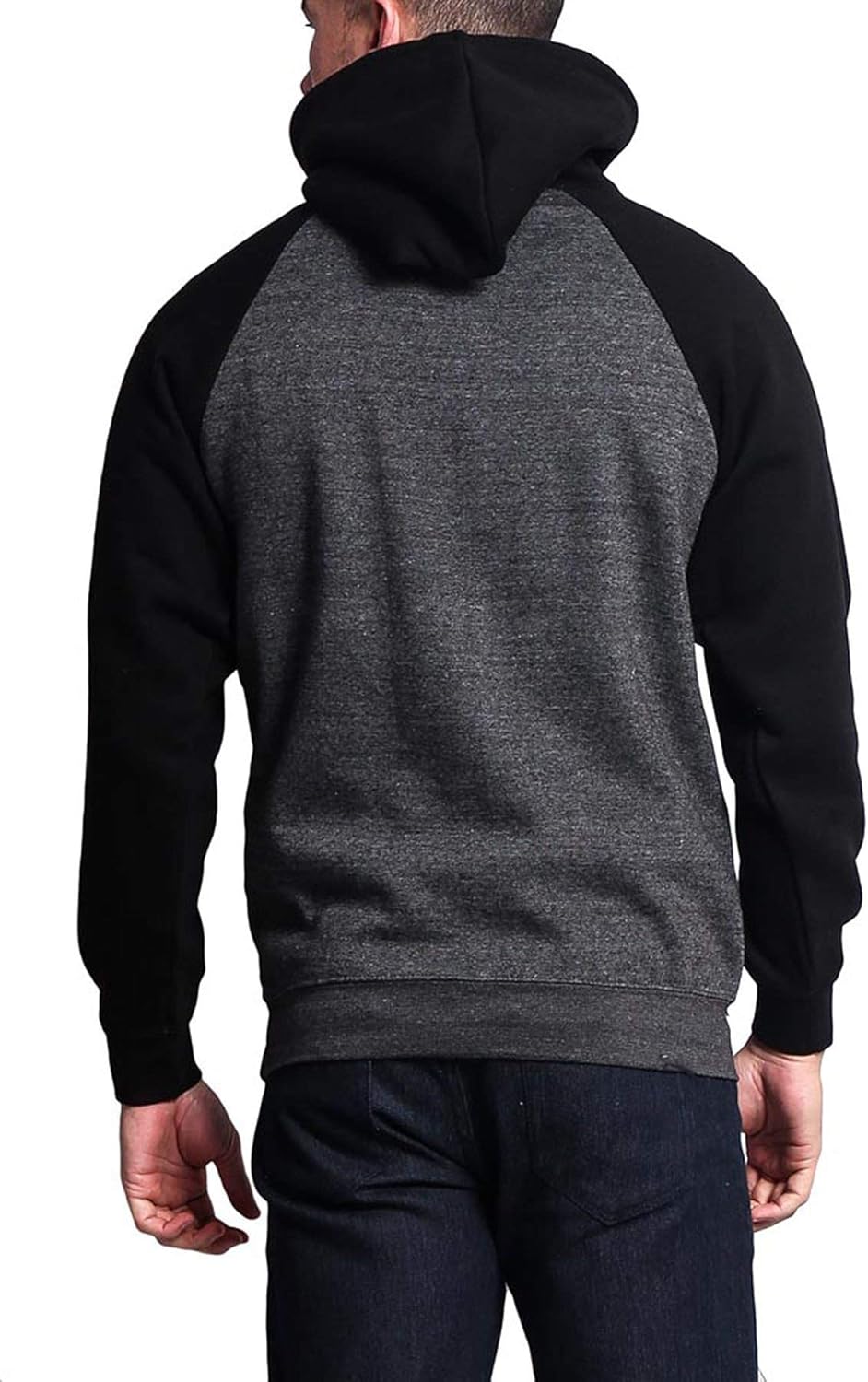 G-Style USA Premium Heavyweight Contrast Raglan Sleeve Pullover Hoodie Sweatshirt at  Men’s Clothing store