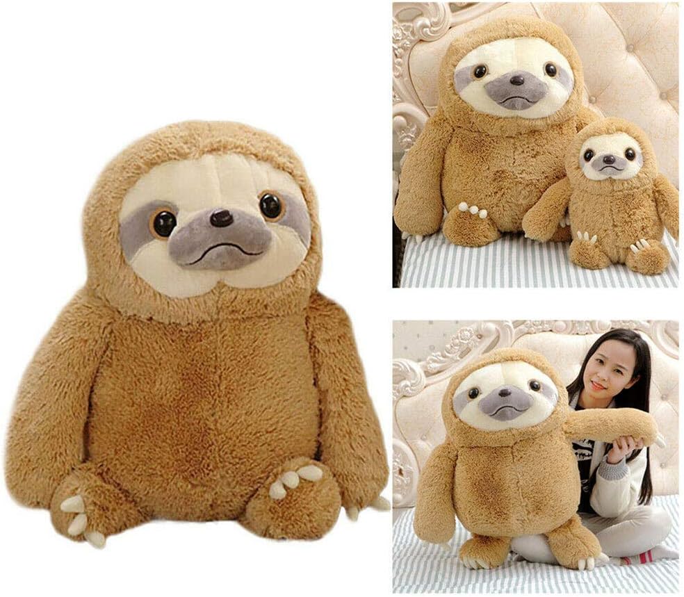 Y L Peluche Geante Moelleuse Jouet Animal Paresseux En Peluche Grand Bebe Ours En Peluche Paresseux Cadeaux Pour Enfants 40cm Blanc Jeux Et Jouets Peluches Doudou
