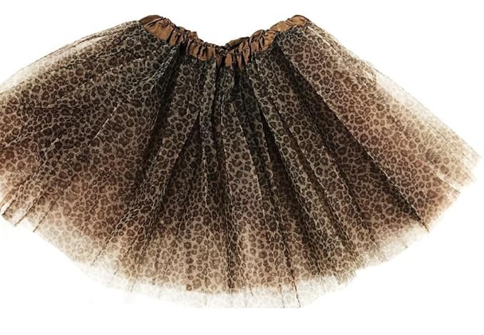 Polyester tutu skirt leopard pattern
