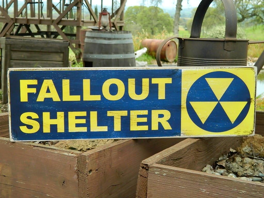 rustic rhetoric signs Man Cave Country Primitive Distressed Wood Print Sign 7.5" x 24" Fallout Shelter Halloween Sign