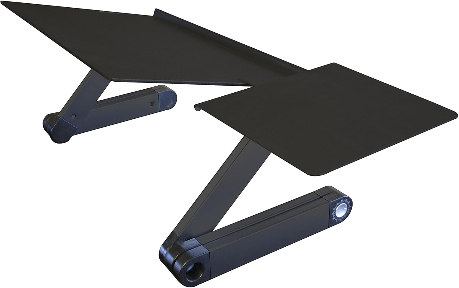 WorkEZ Keyboard and Mouse Tray ergonomic adjustable height angle negative tilt sit to stand up on-desk table-top desktop standing computer stand riser lift raise keyboards to standing height, black : Office Products