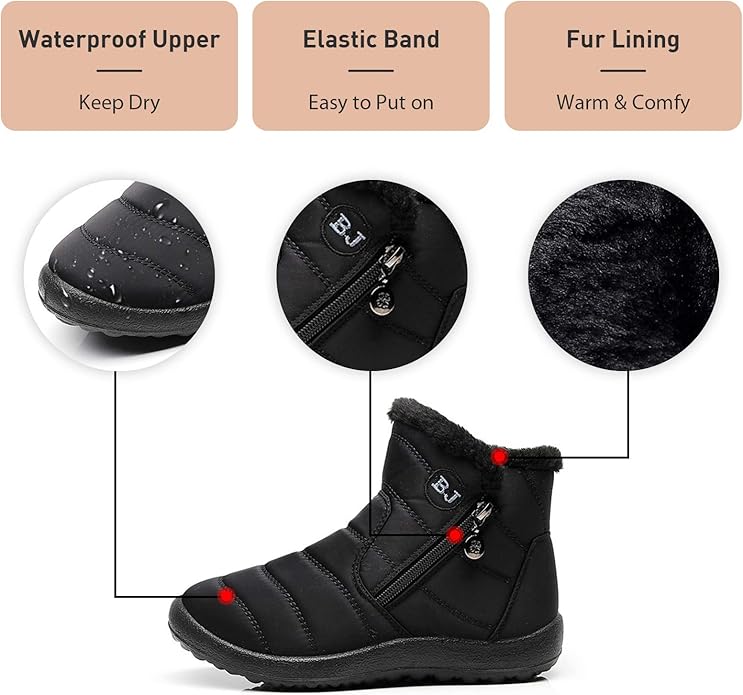 Solacozy Booties Waterproof Anti Slip Lightweight