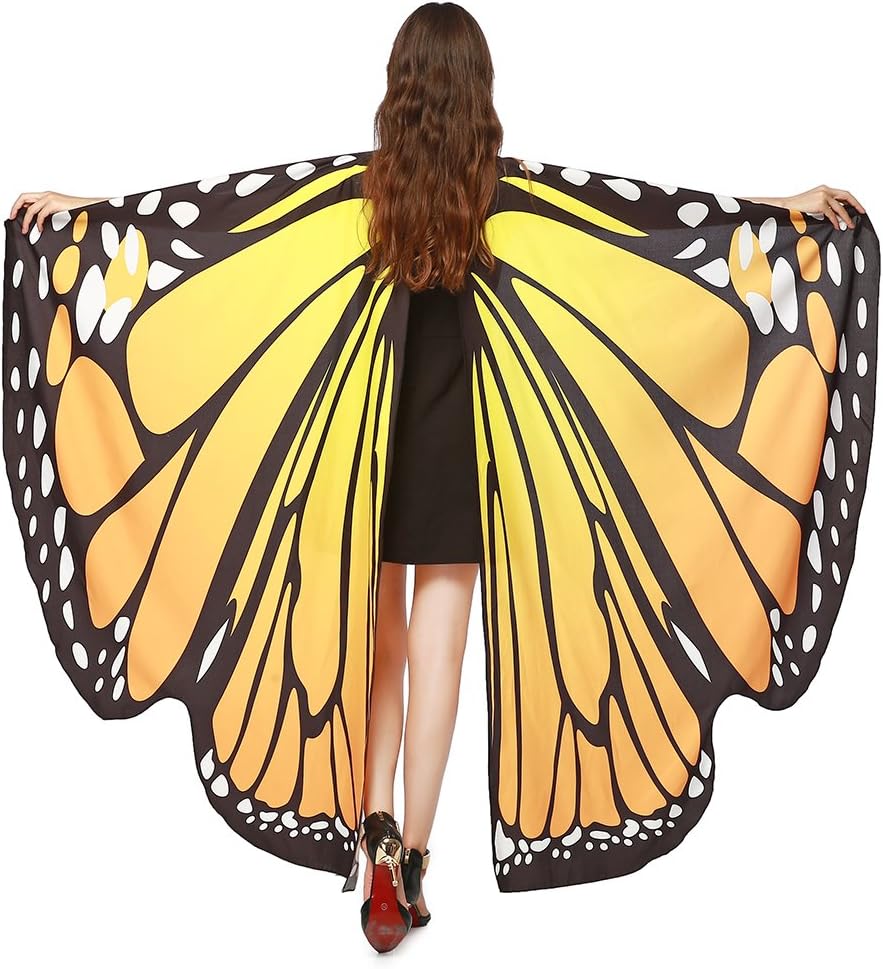 Carnival Women's Beautiful Eye-Catcher Butterfly Wings Scarf Costume Accessories