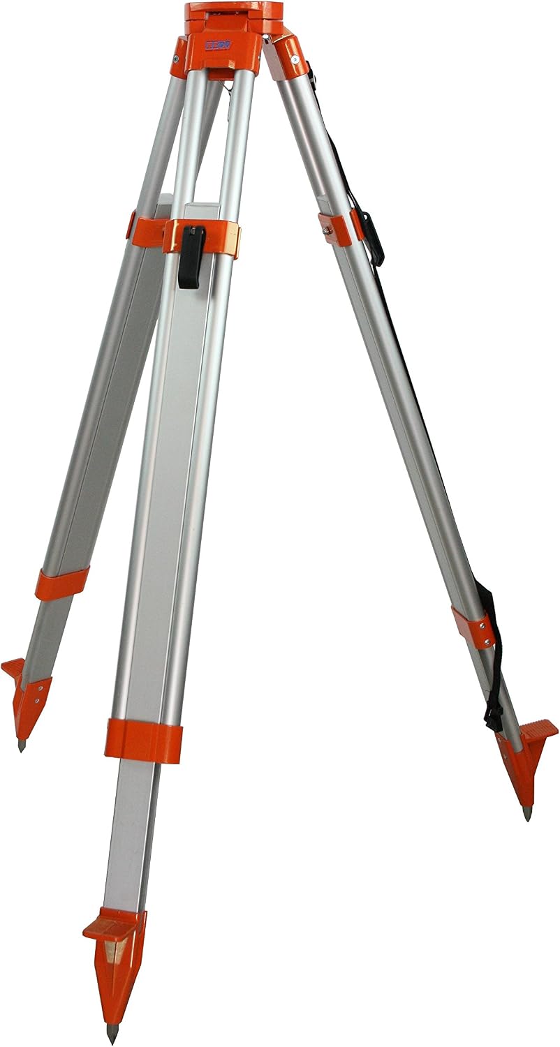 hedue® Aluminum Laser Tripod NS4, Height-Adjustable Construction Tripod for Leveling Instruments & Rotary Laser Levels