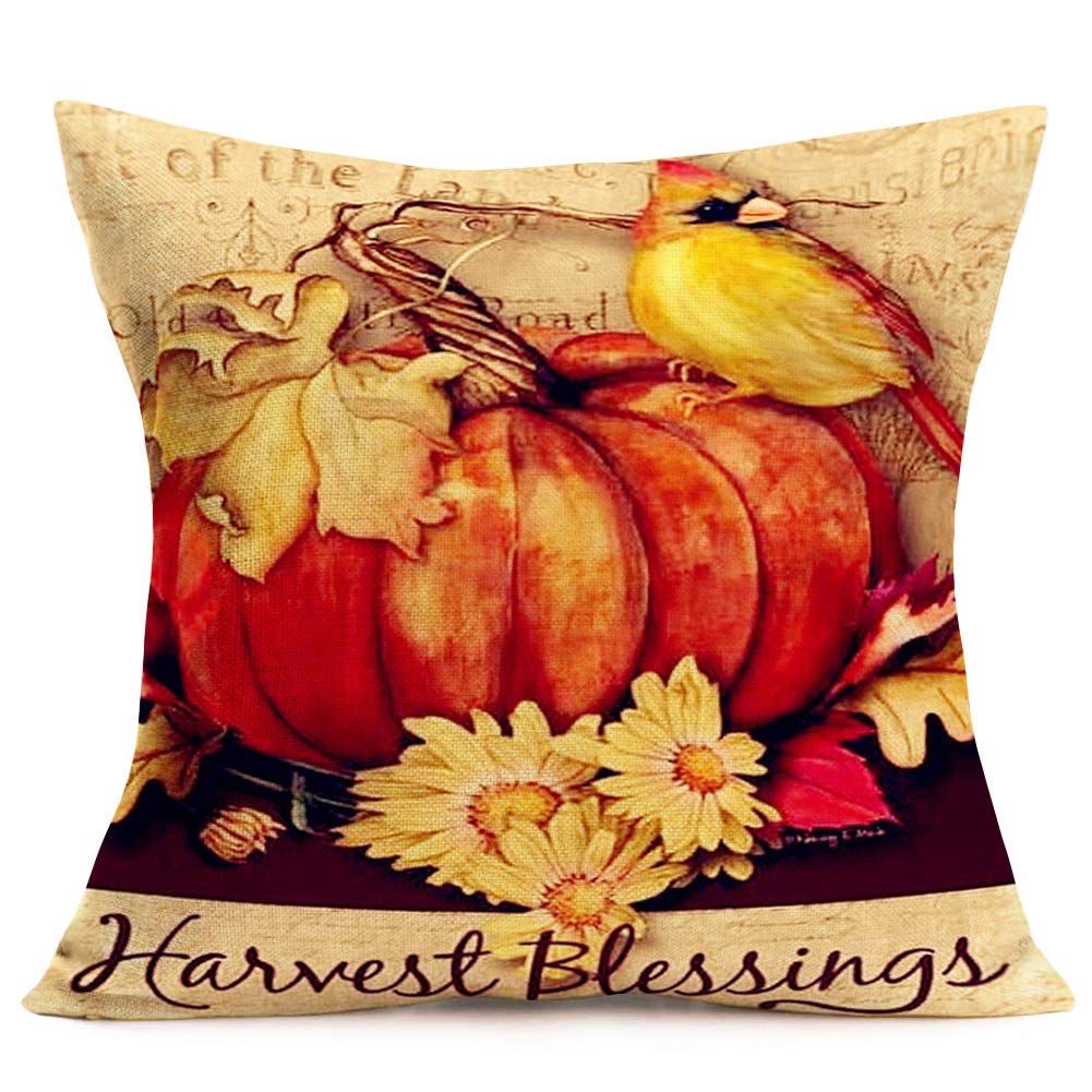 Amazon Com Doitely Harvest Blessings Throw Pillow Case Cotton