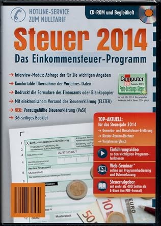 Aldi Steuerprogramm Einkommenssteuer 2014 Steuer 2014 Cd Amazon