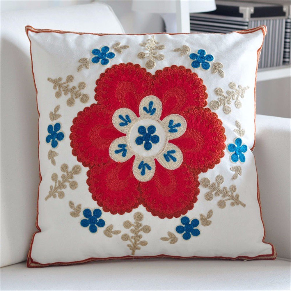 Nursery Decor Baby Embroidered Pillow Thicker Fabric Cotton
