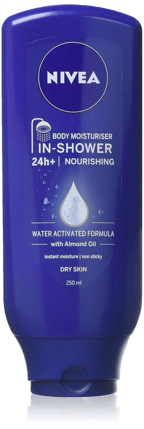NIVEA InShower Body Moisturiser for Dry Skin, 250 ml, Pack of 6