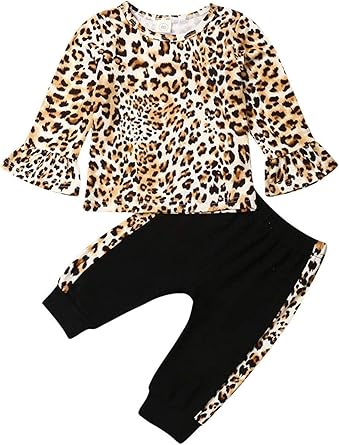 baby girl leopard print tracksuit