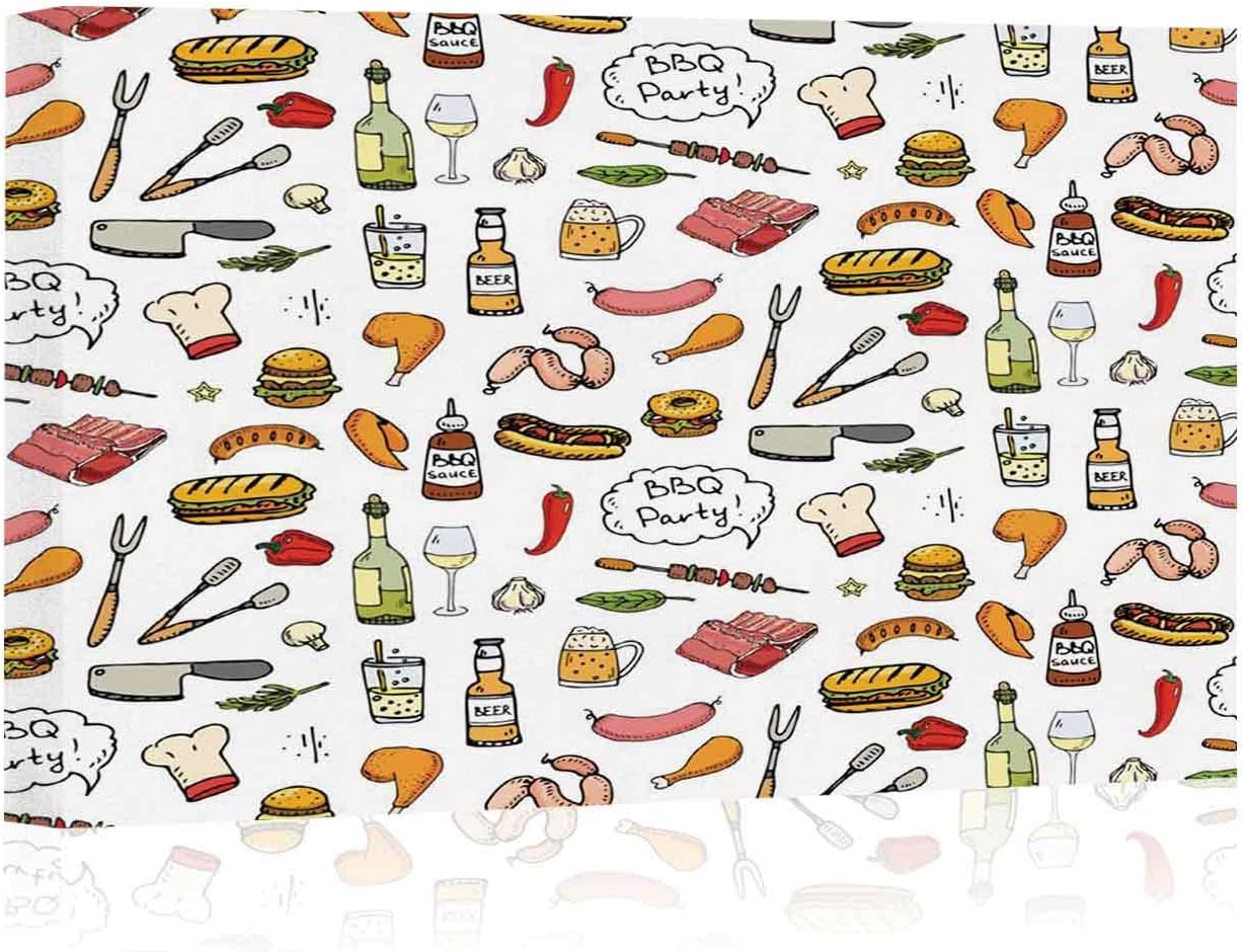 Patrón sin Costuras con Dibujo a Mano para Decorar la Pared con Iconos