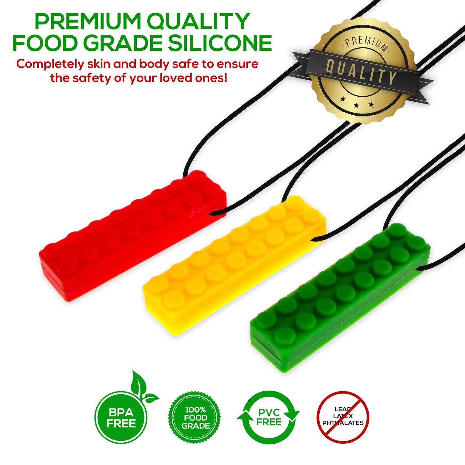 Mindful Creations Sensory Chew Necklace Autism ADHD Teething Toys for