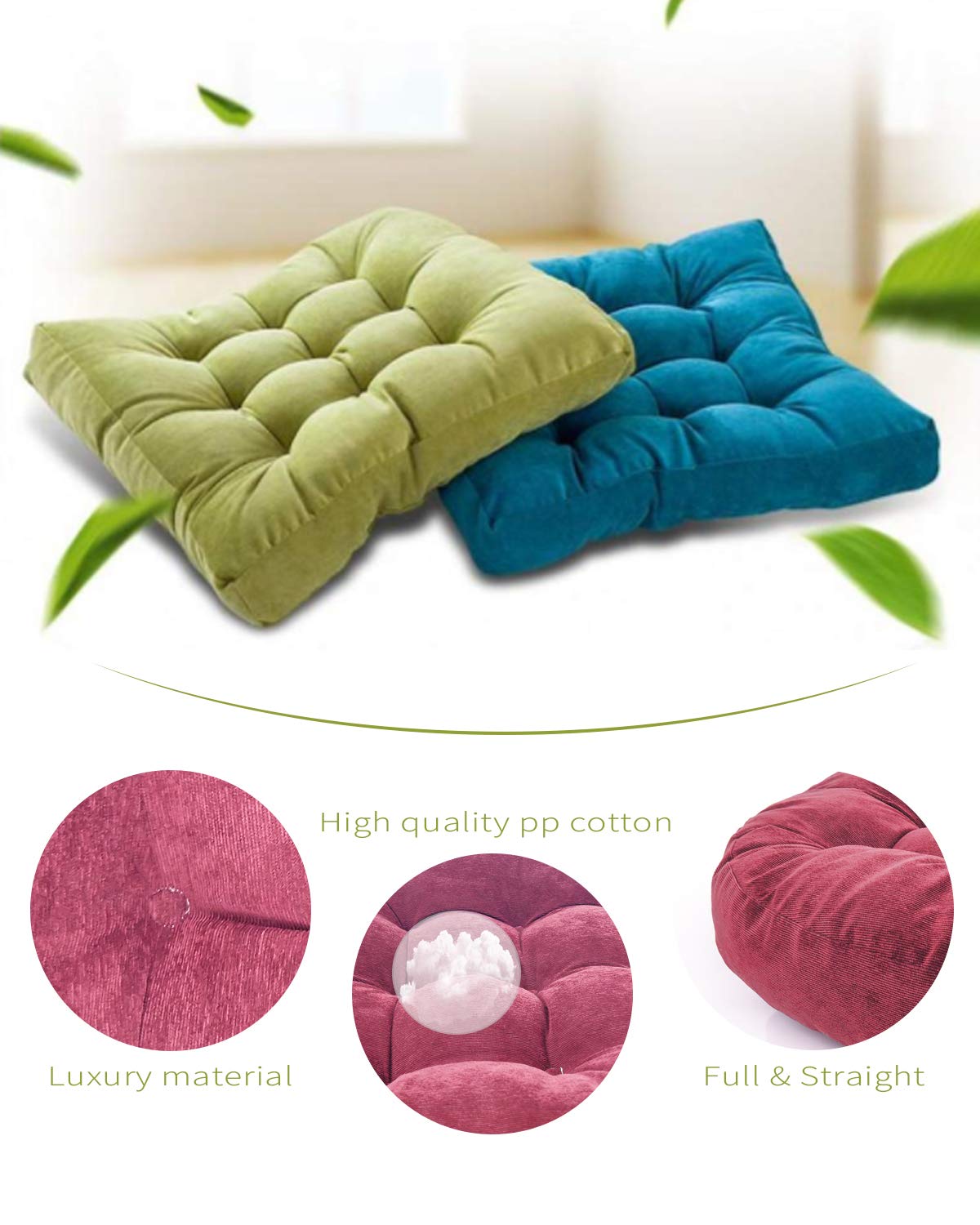 patio chair cushions set of 2 on Solid Papasan Patio Seat Cushion Round Chair Pad Home Floor Cushion 16 Inch Set Of 2 Throw Pillows Indoor Outdoor Blue Patio Lawn Garden Patio Seating