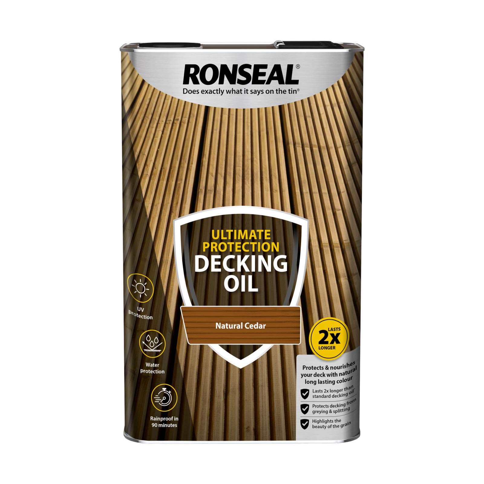Ronseal Rsludonc5l 5l Ultimate Protection Decking Oil Natural Cedar Buy Online In Papua New Guinea At Papua Desertcart Com Productid 60252044